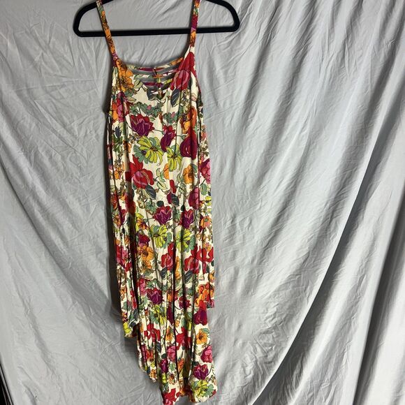 Ivy Street Vibrant Floral Print Jumpsuit Large Womens Wide Leg Beachy Summer - Picture 10 of 10